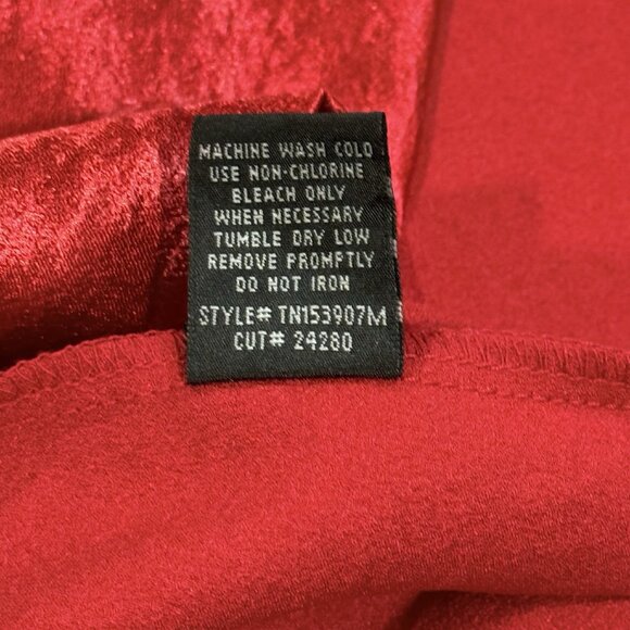 NWT Y2K Babydoll Red Satin Sleeveless Holiday Womens Dress Size 12 - Picture 10 of 13